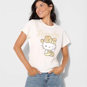 Hello Kitty Women's Howdy Graphic Short Sleeve T-Shirt
